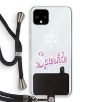 Sparkle quote: Pixel 4 Transparant Hoesje met koord