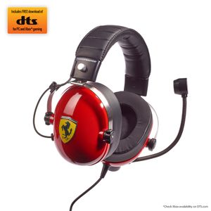 Thrustmaster T.Racing Scuderia Ferrari Edition-DTS Over Ear headset Gamen Kabel Stereo Rood Headset, Volumeregeling, Microfoon uitschakelbaar (mute)