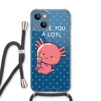 Love You A Lotl: iPhone 13 Transparant Hoesje met koord