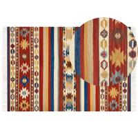 Beliani - JRARAT - Kelim vloerkleed - Multicolor - 160 x 230 cm - Wol