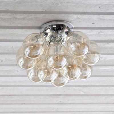 Plafondlamp glas &apos;Gross&apos; By Rydens zilver modern led lamp 30 cm