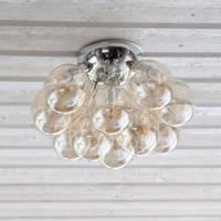 Plafondlamp glas &apos;Gross&apos; By Rydens zilver modern led lamp 30 cm
