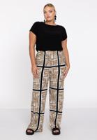 Yoek Broek straight TILES | Beige | Maat 42/44