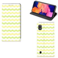 Samsung Galaxy A10 | Hoesje met Magneet | Waves Yellow
