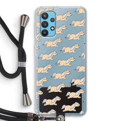 Ponys: Samsung Galaxy A32 4G Transparant Hoesje met koord