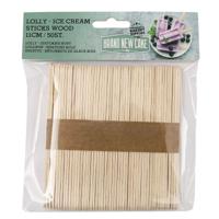 BrandNewCake Lolly / IJsstokjes Hout 11cm 50st.