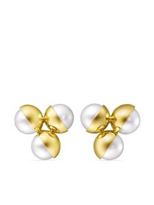 TASAKI boucles d'oreilles en or 18ct à perles d'eau douce