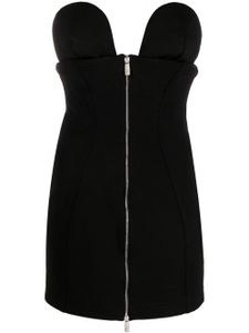 Off-White robe courte sans bretelles à fermeture zippée - Noir