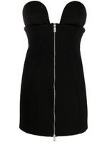 Off-White robe courte sans bretelles à fermeture zippée - Noir