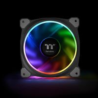 Thermaltake Riing Plus 12 RGB Kit PC-ventilator Zwart, RGB (b x h x d) 120 x 120 x 25 mm Incl. LED-verlichting - thumbnail