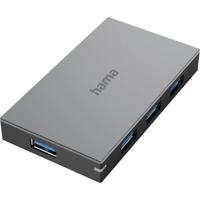 Hama USB 3.0-hub 4 poorten Grijs
