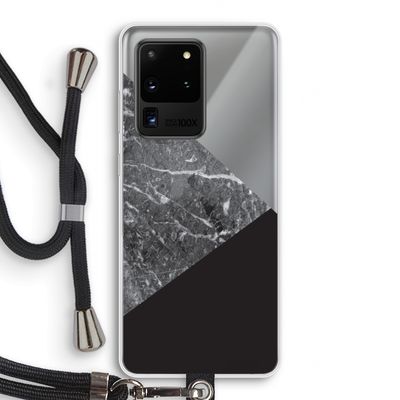 Combinatie marmer: Samsung Galaxy S20 Ultra Transparant Hoesje met koord