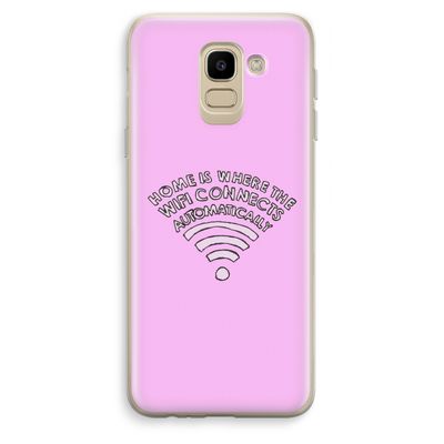 Home Is Where The Wifi Is: Samsung Galaxy J6 (2018) Transparant Hoesje