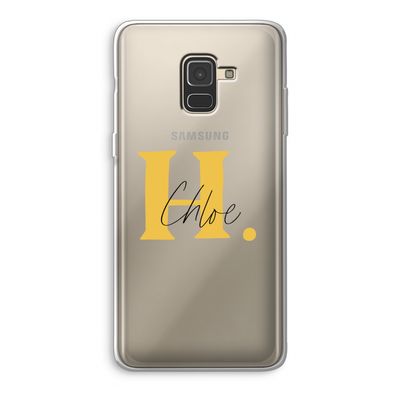 Amber Script: Samsung Galaxy A8 (2018) Transparant Hoesje