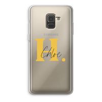 Amber Script: Samsung Galaxy A8 (2018) Transparant Hoesje