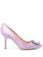 Manolo Blahnik escarpins Hangisi 80 mm en satin - Violet