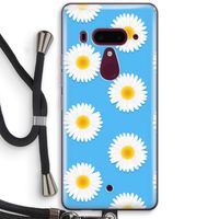Margrietjes: HTC U12+ Transparant Hoesje met koord