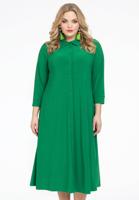 Yoek Lange blouse-jurk | Groen | Maat 50/52