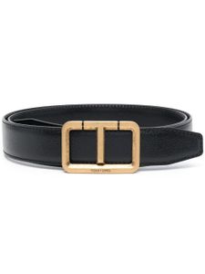 TOM FORD ceinture en cuir à boucle logo - Noir