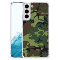 Samsung Galaxy S22 Plus Doorzichtige Silicone Hoesje Army Dark - thumbnail