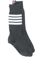 Thom Browne 4-Bar stripe socks - Gris