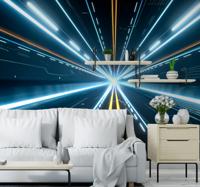 Fotobehang 3d Geometrische tunnel