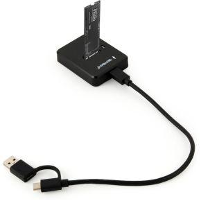 Gembird DD-U3M2 basisstation voor opslagstations USB 3.2 Gen 1 (3.1 Gen 1) Type-C Zwart