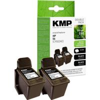KMP Inktcartridge vervangt HP 56, C6656AE Compatibel 2-pack Zwart H11D 0995,4021