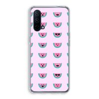 Smiley watermeloenprint: OnePlus Nord CE 5G Transparant Hoesje