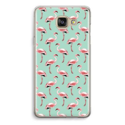 Flamingoprint groen: Samsung Galaxy A5 (2016) Transparant Hoesje
