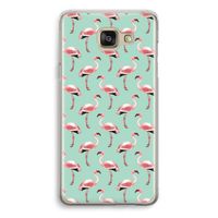 Flamingoprint groen: Samsung Galaxy A5 (2016) Transparant Hoesje