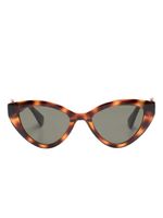 Moschino Eyewear lunettes de soleil à effet écaille de tortue - Marron - thumbnail