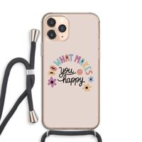 Happy days: iPhone 11 Pro Transparant Hoesje met koord