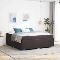 Bedframe met matras Donkerbruin 180 x 200 cm Stof