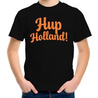 Bellatio Decorations Oranje supporter shirt jongens - Hup Holland - zwart - EK/WK voetbal - Nederland XL (158-164)  -