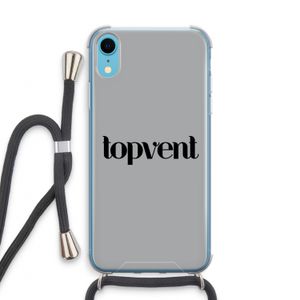Topvent Grijs Zwart: iPhone XR Transparant Hoesje met koord