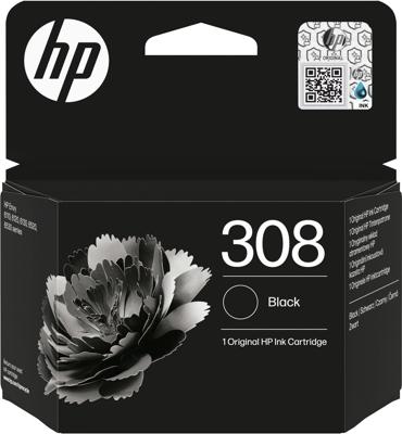 HP inktcartridge 308, 160 pagina&apos;s, OEM 7FP21UE, zwart