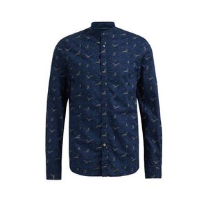 WE Fashion slim fit overhemd met all over print worker blue