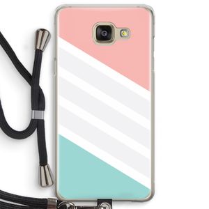 Strepen pastel: Samsung Galaxy A5 (2016) Transparant Hoesje met koord