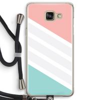 Strepen pastel: Samsung Galaxy A5 (2016) Transparant Hoesje met koord