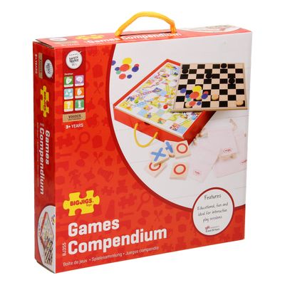 Bigjigs houten bordspellen, 4in1