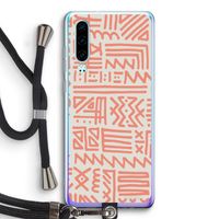 Marrakech Pink: Huawei P30 Transparant Hoesje met koord
