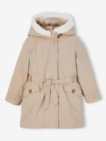 3-in-1 parka met capuchon meisje: taupe