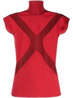 Genny t-shirt à effet de semi-transparence - Rouge - thumbnail