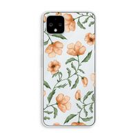 Peachy flowers: Pixel 4 XL Transparant Hoesje
