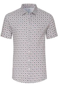 Desoto Slim Fit Jersey shirt paars/wit, Motief