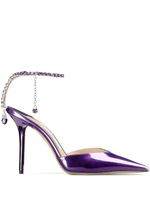 Jimmy Choo escarpins Saeda 100 mm à ornements en cristal - Violet