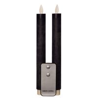 Led dinerkaarsen - 2x st - donkerblauw - 23 cm - met afstandsbediening