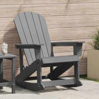 Adirondack Schommelstoel Lichtgrijs 92 x 73,5 x 92 cm HDPE