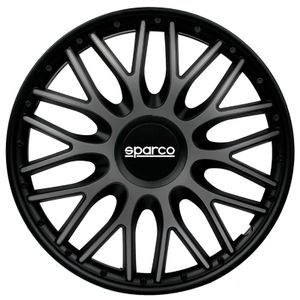 4-Delige Sparco Wieldoppenset Roma 13-inch grijs/zwart SP1396GRBK